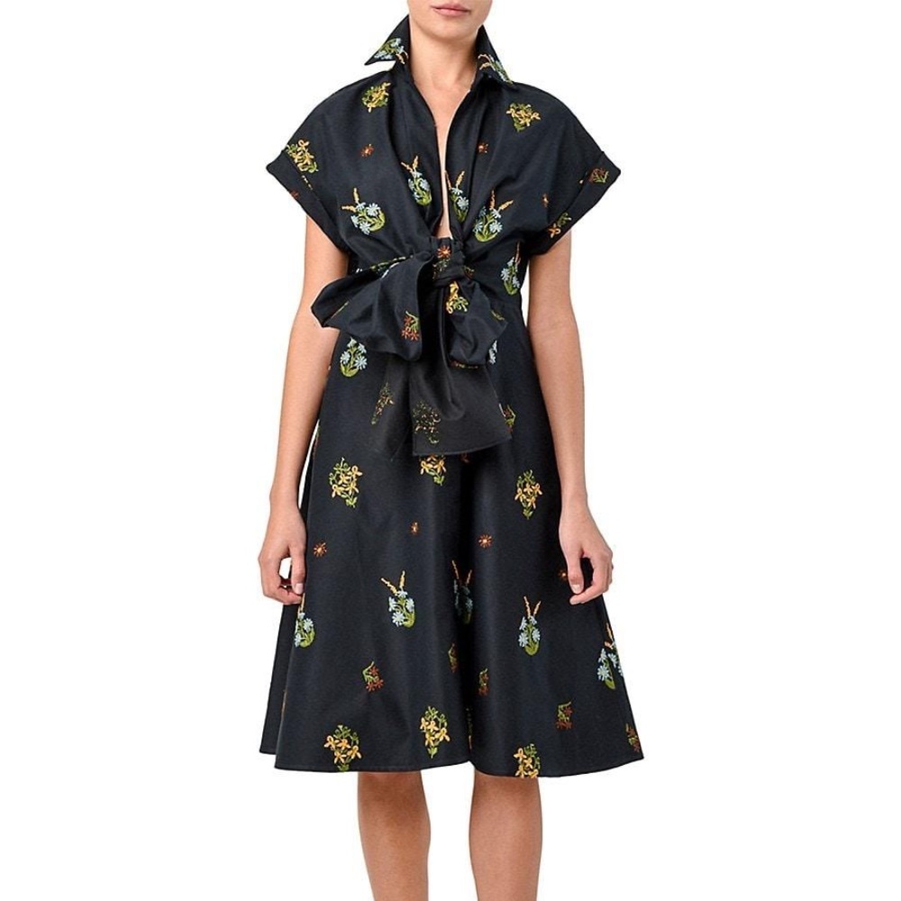SILVIA TCHERASSI Paloma Floral-Embroidered Midi Dress - Picture 5 of 7